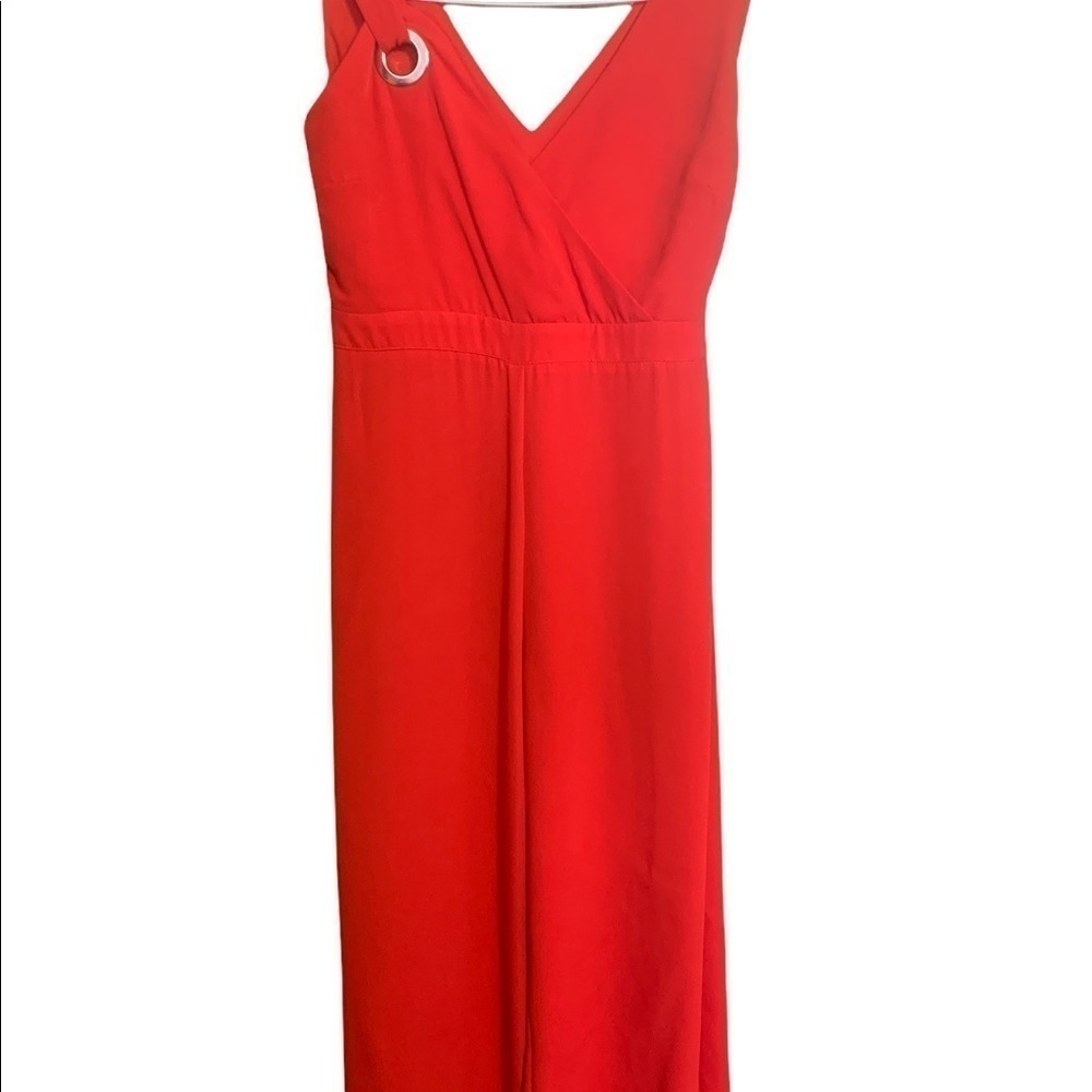 Women’s Zara Basic Collection Red Sleeveless Jumpsuit. Medium- HOLIDAYS! - Picture 8 of 9